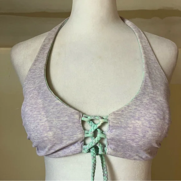 Victoria's Secret Reversible Boho Bikini Set in Aquamarine & Lavender size Small - Picture 6 of 12